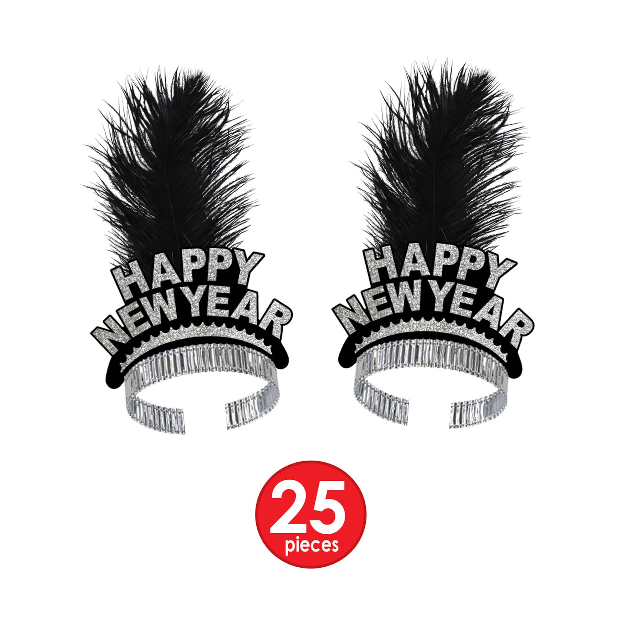 Beistle Black & Silver New Year Swingin' Party Favor Kit for 50